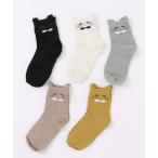  носки [ Port / порт ] 5 пар комплект кошка дизайн носки / носки ( 23cm ~ 25cm ) женский мужской 