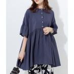 「LAVEANGE」 半袖ワンピース M ネイビー レディース
