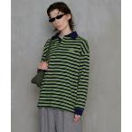 「MAISON SPECIAL」 長袖ポロシャツ FREE ネイビー レディース