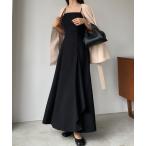 「Louere」 キャミソールワンピース LARGE ブラック レディース