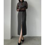 「Louere」 サロペットスカート MEDIUM ダークグレー レディース
