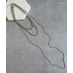 ネックレス 3連変形ボールチェーンネックレス レディース