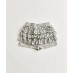 パンツ フリルティアードショートパンツ レディース