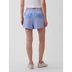 パンツ 3インチ フレンチテリー リラックスフィットGAPロゴ スウェットショートパンツ レディース