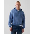  Parker Vintage soft большой размер GAP Logo Zip выше Parker мужской женский 