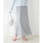 スカート シアーチェックナロースカート