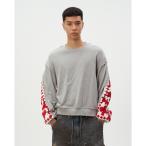  футболка тренировочный PLAYCARD CROCHET SLEEVE SWEAT мужской 