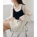 ブラウス シャツ シアーシャツビスチェSET レディース