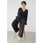 ショッピングつなぎ オールインワン フリルデニムオールインワン レディース