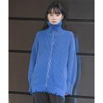 「JEANASIS」 ニットカーディガン FREE ブルー レディース