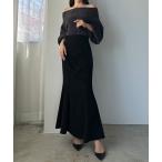 「Louere」 フレアスカート MEDIUM ブラック レディース