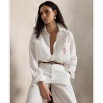 ブラウス シャツ オーバーサイズ フィット Big Pony リネン シャツ レディース