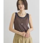 タンクトップ ノースリーブ 「抗菌防臭」バイカラーテレコタンクトップ レディース