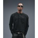 tシャツ Henry neck Short Rib LS / ヘンリーネックショートリブロングスリーブ メンズ