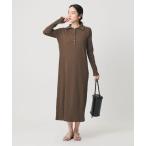 ショッピングポロ ワンピース 「WEB限定」ポロカラー リブワンピース