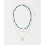  колье 3WAY бирюзовый цвет & монета колье женский 