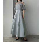 「Louere」 キャミソールワンピース MEDIUM ブルーグレー レディース
