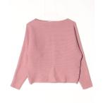 [GLOBAL WORK] окантовка рисунок длинный рукав вязаный M Brown женский 
