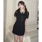 「OLIVE des OLIVE」 半袖ワンピース FREE ブラック レディース