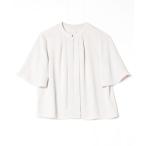 「NATURAL BEAUTY BASIC」 半袖ブラウス SMALL グレイッシュベージュ レディース