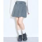 ショッピングlovetoxic スカート デニムライクカットプリーツスカート キッズ 子供服 女の子
