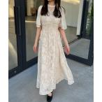 「junoah」 半袖ワンピース X-LARGE アイボリー レディース