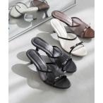 サンダル ラウンドトゥ チュール リボン ミュールサンダル レディース