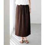 ショッピングミモレ丈 スカート サテンイージースカート