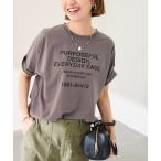 ショッピング綿 tシャツ カスレロゴプリントTシャツ レディース