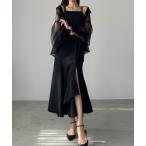 「Louere」 キャミソールワンピース SMALL ブラック レディース