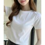 tシャツ ベーシック クロップド 半袖Tシャツ レディース