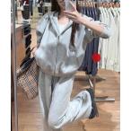 セットアップ パーカーワイドパンツセットアップ レディース