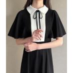 「junoah」 半袖ワンピース LARGE ブラック レディース