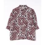 ショッピングパッチワーク ブラウス シャツ バンダナパッチワークカットジャカードシャツ レディース