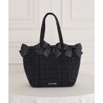 トートバッグ ツイードボリュームリボントートバッグ レディース