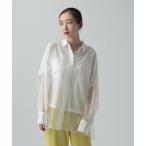 ショッピング09 ブラウス シャツ 異素材切り替えポンチョシャツ　651444 レディース