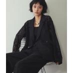 ジャケット テーラードジャケット 「セットアップ対応」花柄レースシアージャケット レディース