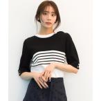 ショッピング09 ニット セーター 「貴島明日香さん着用」やわらかドライタッチ 袖メッシュ編みニット レディース