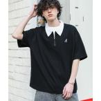  рубашка-поло новый цвет дополнение KANGOL Kangol специальный заказ сотрудничество контакт охлаждающий олень. . половина Zip короткий рукав Logo вышивка рубашка-поло мужской женский 