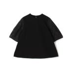 ショッピングドット スラブジャージー ドットパフスリーブプルオーバー レディース