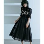 「niana」 半袖ワンピース M ブラック レディース