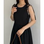 「callautia」 半袖ワンピース SMALL ブラック レディース
