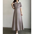 「junoah」 半袖ワンピース MEDIUM グレー レディース