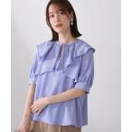 「N.（N. Natural Beauty Basic）」 半袖ブラウス MEDIUM ブルー レディース
