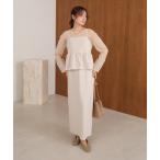 「Bab」 キャミソールワンピース MEDIUM アイボリー レディース