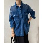 「DouDou」 長袖シャツ FREE ブルー レディース