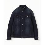 ショッピング09 コート ジャケット ヨコ黒ストレッチツイル＆ストレッチデニムブルゾン メンズ