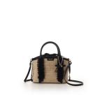 ショルダーバッグ バッグ リボンチャーム付き フリルかごバッグ レディース