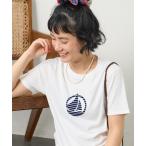 ショッピングモロッコ tシャツ PETIT BATEAU × FREAK'S STORE/プチバトー 別注 フロッキープリントTシャツ レディース