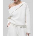 ショッピング韓国ファッション トレーナー スウェット 韓国ファッション 「セットアップ可能」ワンショルダーデザインスウェット レディース